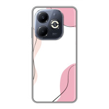 Чехол цветочный дизайн для Infinix Smart 8 Plus – Розовый фон