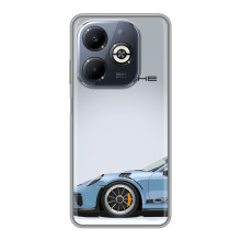 Чохол з авто Порше для Infinix Smart 8 Plus – Блакитний Порше
