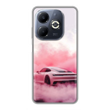 Чохол з авто Порше для Infinix Smart 8 Plus – Рожевий Порше