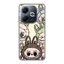 Чехол с Лабубу на Infinix Smart 8 Plus (Коллаж Лабубу)