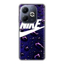 Чехол с логотипом Найк на Infinix Smart 8 Plus (Найк на фиолетовом)