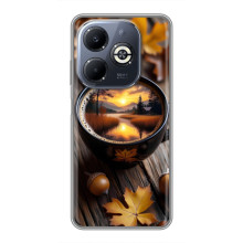 Чохол з унікальним дизайном 'Осінь з кавою' для Infinix Smart 8 Plus – Темна кава