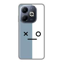 Силиконовые Чехлы (смешные стикеры) для Infinix Smart 8 Plus – Серо-белый