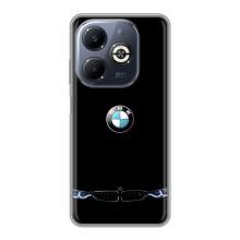 Силиконовый бампер с картинкой машины на Infinix Smart 8 Plus (Черный BMW)