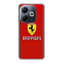 Силиконовый бампер с картинкой машины на Infinix Smart 8 Plus (Ferrari Logo)