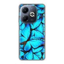 Силиконовый бампер с картинкой животных для Infinix Smart 8 Plus (Крылья бабочек)
