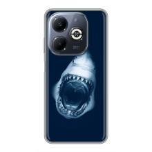 Силиконовый бампер с картинкой животных для Infinix Smart 8 Plus (Пасть Акулы)
