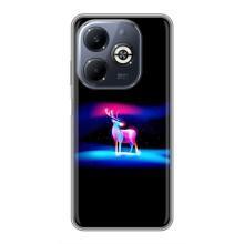 Силиконовый бампер с картинкой животных для Infinix Smart 8 Plus (Яркий олень)