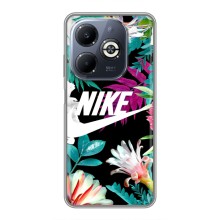 Силиконовый Чехол на Infinix Smart 8 Plus с картинкой Nike – Цветочный Nike