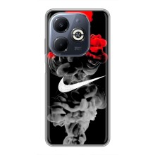 Силиконовый Чехол на Infinix Smart 8 Plus с картинкой Nike (Nike дым)