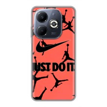 Силиконовый Чехол Nike Air Jordan на Инфиникс Смарт 8 Плюс – Just Do It