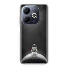 Силиконовый Чехол с принтом "Космонавты" на Infinix Smart 8 Plus – Космонавт романтик