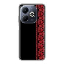 Силиконовый Чехол на Infinix Smart 8 Plus – Красная Вышиванка