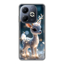 Яскравий чохол для Infinix Smart 8 Plus з Зимові Оленята – Блискуче оленятко