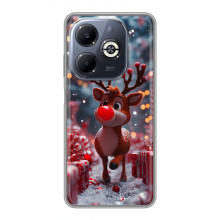 Яскравий чохол для Infinix Smart 8 Plus з Зимові Оленята – Олень серед подарунків