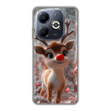 Яскравий чохол для Infinix Smart 8 Plus з Зимові Оленята