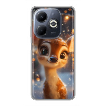 Яскравий чохол для Infinix Smart 8 Plus з Зимові Оленята – Оленятко серед герлянд