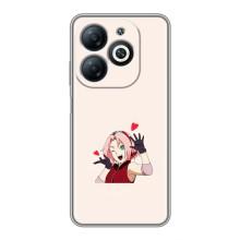 Чехлы Персонажи Аниме Наруто для Infinix Smart 8 (AlphaPrint) (Лайк Сакура)