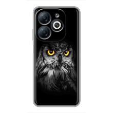 Чехлы с принтом СОВЫ для Infinix Smart 8 – Сова на чёрном