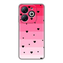 Чехлы с тематикой "Маленькие Сердечки" на Infinix Smart 8 – Чорные сердечки