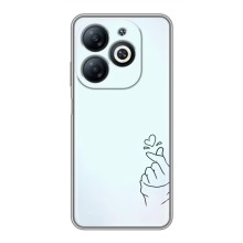 Чехлы (Знак сердечка) на Infinix Smart 8 (Сердце на голубом)