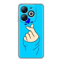 Чехлы (Знак сердечка) на Infinix Smart 8 (Сердце на синем)