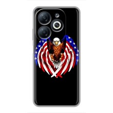 Чохол Прапор USA для Infinix Smart 8 (Крила США)