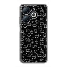 Чехол на тематику: Коты для Infinix Smart 8 – Котики на черном