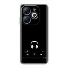 Чехол с картинками на черном фоне для Infinix Smart 8 – Плеер