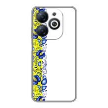 Силиконовый Чехол на Infinix Smart 8 с картинкой Вышиванки – Желто-синяя вышиванка