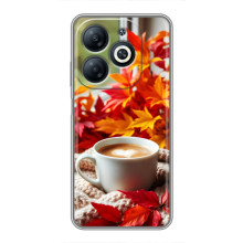 Чехол с уникальным дизайном «Осень с кофе» для Infinix Smart 8