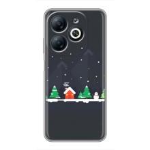 Силиконовый бампер на рождество для Infinix Smart 8 (Город зимний)