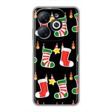 Силиконовый бампер на рождество для Infinix Smart 8 (Рождественские подарки)