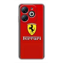 Силиконовый бампер с картинкой машины на Infinix Smart 8 (Ferrari Logo)