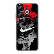 Силиконовый Чехол на Infinix Smart 8 с картинкой Nike (Nike дым)