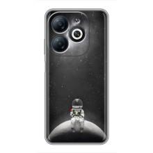 Силиконовый Чехол с принтом "Космонавты" на Infinix Smart 8 – Космонавт романтик