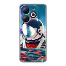 Силиконовый Чехол с принтом "Космонавты" на Infinix Smart 8 – Космонавт в воде