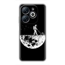 Силиконовый Чехол с принтом "Космонавты" на Infinix Smart 8 – Космонавт