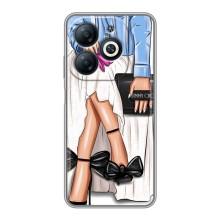Силиконовый Чехол на Infinix Smart 8 с картинкой Стильных Девушек – Мода