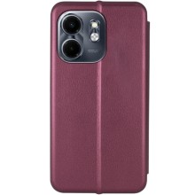 Кожаный чехол-книжка Classy для Infinix Smart 9 4G / Hot 50i – Бордовый