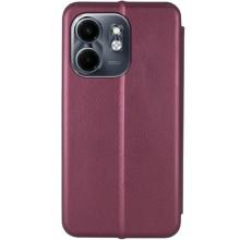 Кожаный чехол-книжка Classy для Infinix Smart 9 4G / Hot 50i – Бордовый