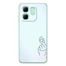 Чехлы (Знак сердечка) на Infinix Smart 9 – Сердце на голубом