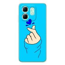 Чехлы (Знак сердечка) на Infinix Smart 9 – Сердце на синем