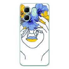 Чехол на Infinix Smart 9 Украинский дизайн (Украинка на всю голову)