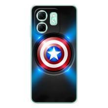 Чехол с Щитом Капитана Америки на Infinix Smart 9 – Яркий Щит Капитана