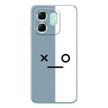 Силиконовые Чехлы (смешные стикеры) для Infinix Smart 9 – Серо-белый