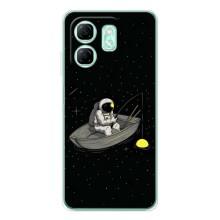 Силіконовый Чохол з принтом "Космонавти" на Infinix Smart 9 – Космонавт на рибалці