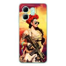 ЗСУ Чехлы (TPU) для Infinix Smart 9 – Женщина солдат