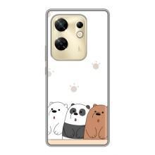 Чехлы с изображением разных животных для Infinix Zero 30 (Удивленные медвеженки)