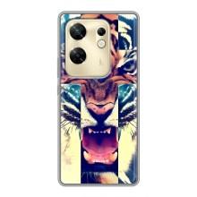 Чехлы с изображением разных животных для Infinix Zero 30 (Яркий Тигр)